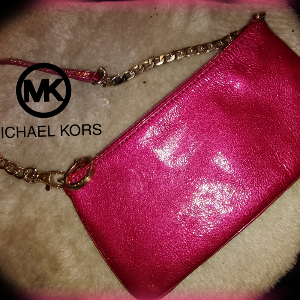 Michael Kors Pink Leather Wristlet
